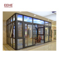 Modern Sunroom Roof Glass Sunrooms with Bi-folding Security Door